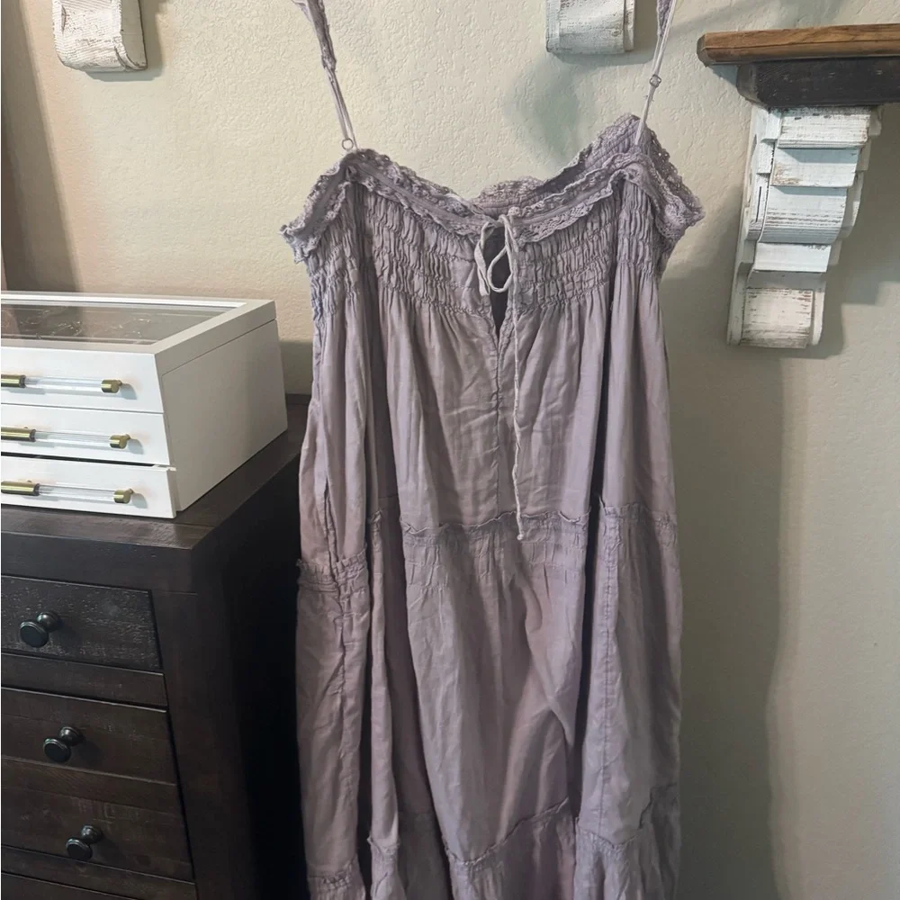 Free People Lavender Tiered Maxi Dress